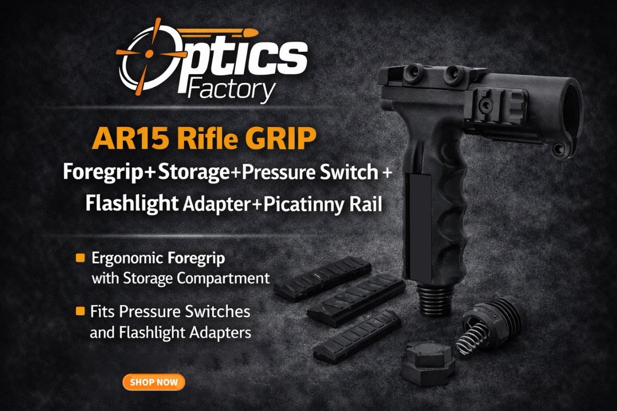 Opticsfactory's tweet image. Versatile control and tactical functionality in one rugged AR-15 upgrade.
Explore performance and versatility at opticsfactory.com
#AR15 #Foregrip #RifleAccessories #PicatinnyRail #TacticalGear #AR15Build #OpticsFactory