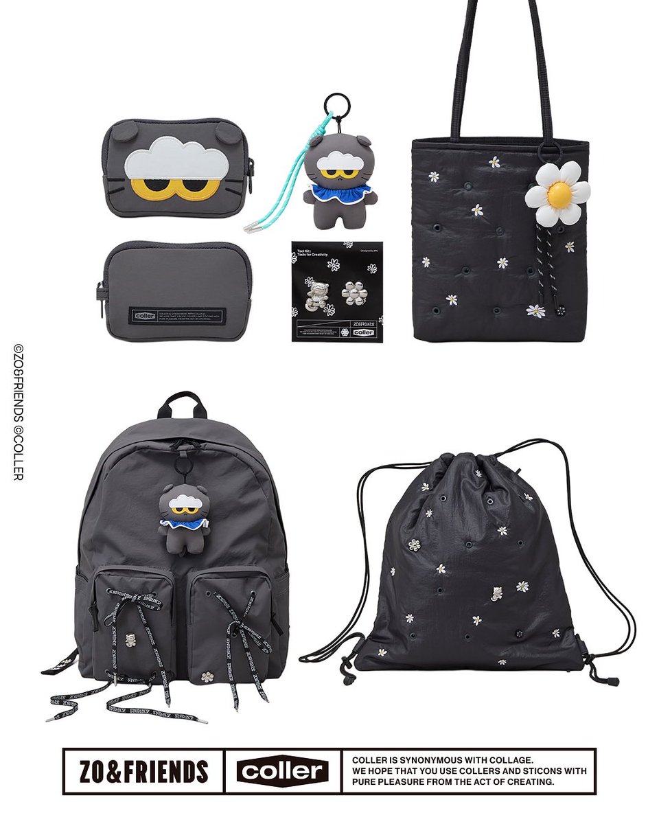 G-DRAGON COLLER ZO&FRIENDS ドローストリングバッグ COLLER × ZO&FRIENDS COLLERとZO&FRIENDSのコラボアイテムが発売され