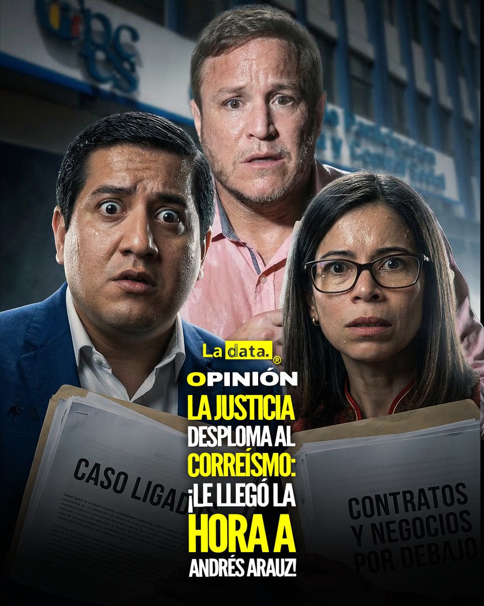 #Opinión La justicia desploma al correísmo: ¡Le llegó la hora a Andrés Arauz!

​¿Alguien está sorprendido? El guion de la Revolución Ciudadana ya es un disco rayado de cinismo y procesos penales. Ahora, la Fiscalía le ha quitado la máscara a Andrés Arauz y su "liga" de elegidos,