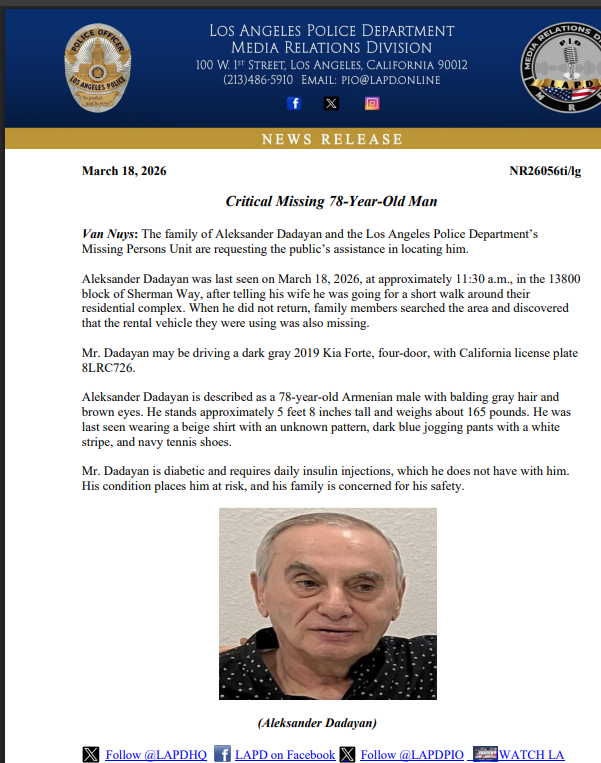 LAPD PIO tweet media