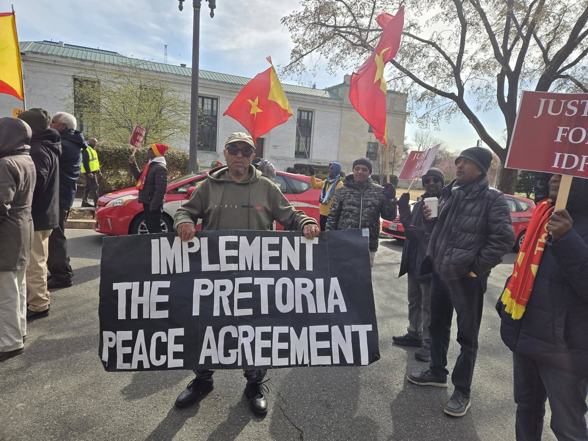 Dear <a href="/StateDept/">Department of State</a> <a href="/WhiteHouse/">The White House</a> <a href="/HouseGOP/">House Republicans</a> <a href="/HouseForeign/">House Foreign Affairs Committee Dems</a> <a href="/POTUS/">President Donald J. Trump</a> A demonstration was held in Washington, DC, to protest the Ethiopian government's decision to violate the sovereign territorial integrity of Tigray and call for the full implementation of the Pretoria Agreement.

At a