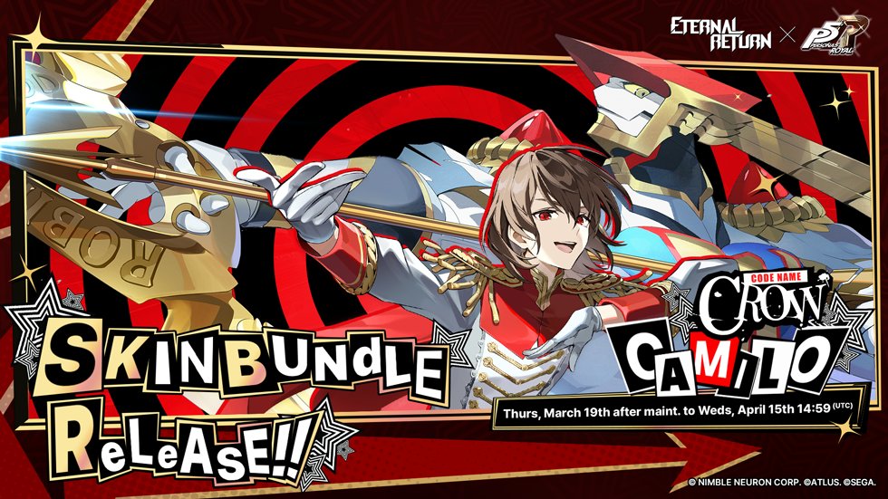 Eternal Return X Persona 5 Royal Collab Ongoing ❤️ tweet media