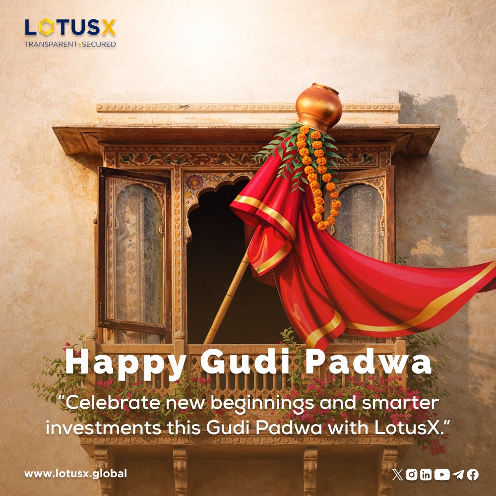 Wishing you a prosperous and joyful Gudi Padwa.
May this new year bring growth, positivity, and financial success. ✨

#LotusX #Gudipadva #CryptoIndia #CryptoNews #Blockchain #Bitcoin #Ethereum #CryptoCommunity #Finance #FutureTechnology #CryptoInnovation #CryptoRevolution