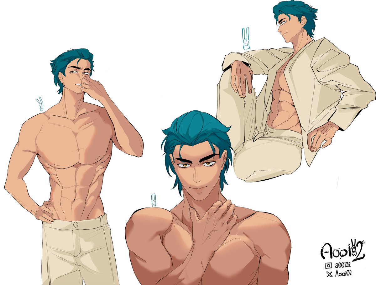 Aooi02's tweet photo. Ishiwa Daión my oc
#blmanwha #originalcharacter 
#canvas #bl https://t.co/LL1KePRVFO