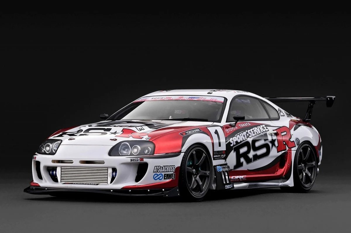 フィギュア付スープラ 織戸学 ストリートVer. イグニッションモデル レーシングドライバー織戸 氏の愛車「1/18 RIDOX スープラ（JZA80