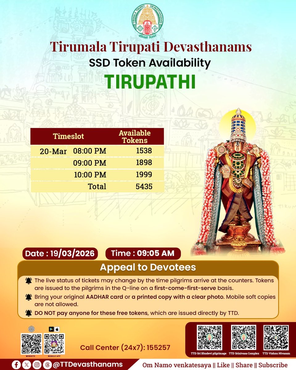 Tirumala Tirupati Devasthanams tweet media