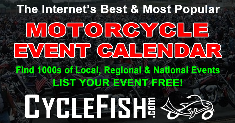 CycleFishEvents's tweet photo. Find all the Motorcycle Events on https://t.co/LnWgOlNJEn, from the Wildest Biker Parties, to Local Charity & Fundraising events. CycleFish is by far the internet's best and most popular Motorcycle Event Calendar!
#motorcyclerally #motorcycleevent #cyclefish https://t.co/WfG5e7nF6T