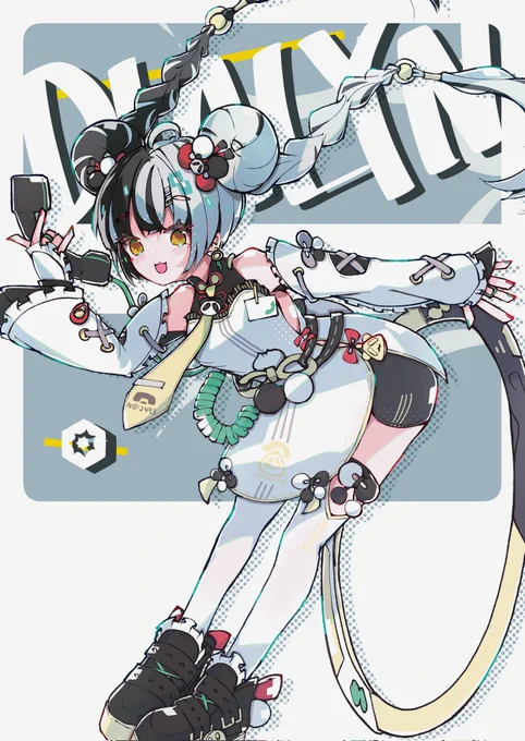 Dialyn / ダイアリン #ゼンゼロ                #zzzero               #ZenlessZoneZero 華奢なカンフーガールっていいですよねえええと思うのと、レトロな電話機モチーフのキャラデザが凄すぎませんかねめっちゃいいよね