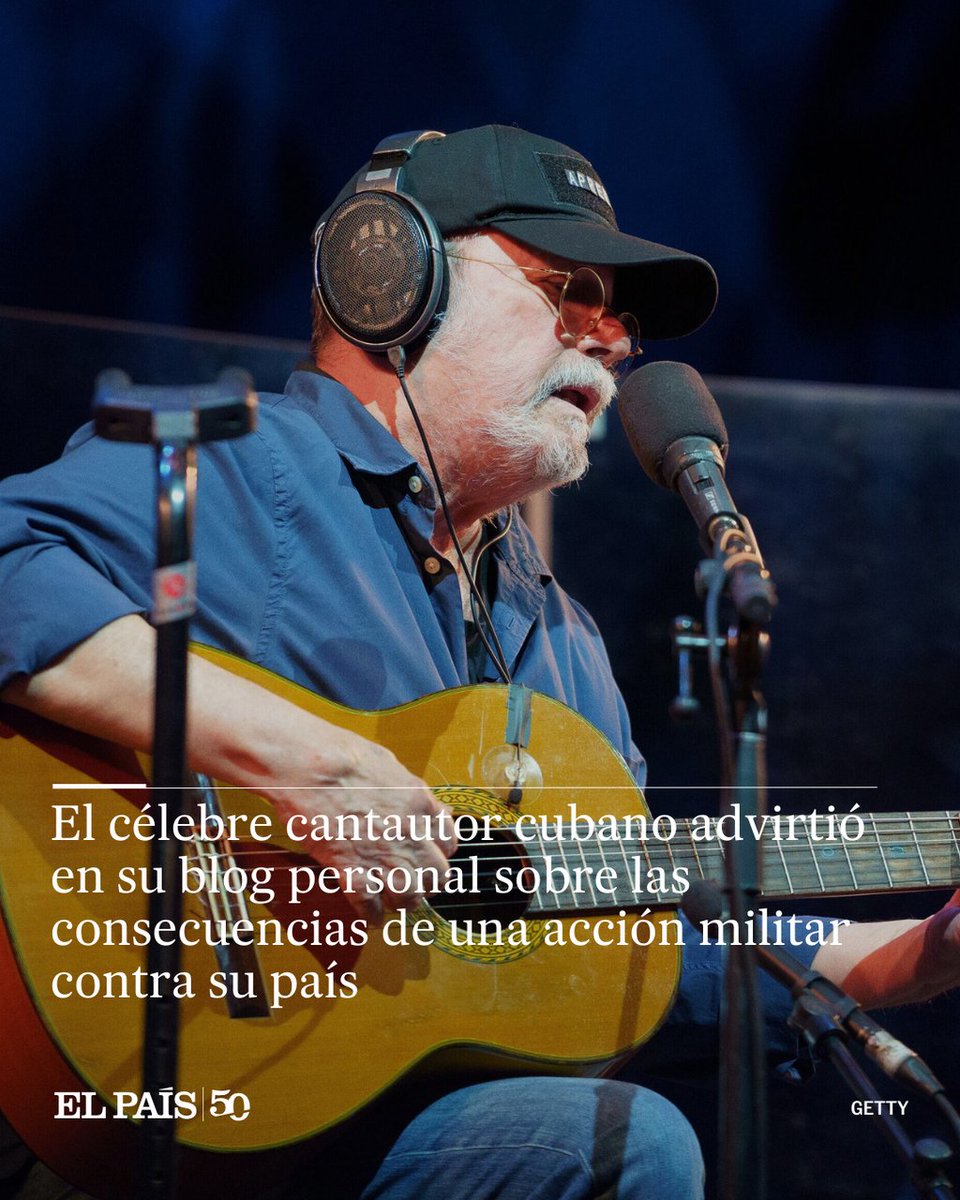 elpais_america's tweet photo. 🇨🇺 “Exijo mi AKM, si se lanzan. Y conste que lo digo muy en serio”, escribió el cantautor cubano Silvio Rodríguez en su blog personal, 'Segunda Cita' https://t.co/u8elRwZ01J https://t.co/9YIAUo6wic