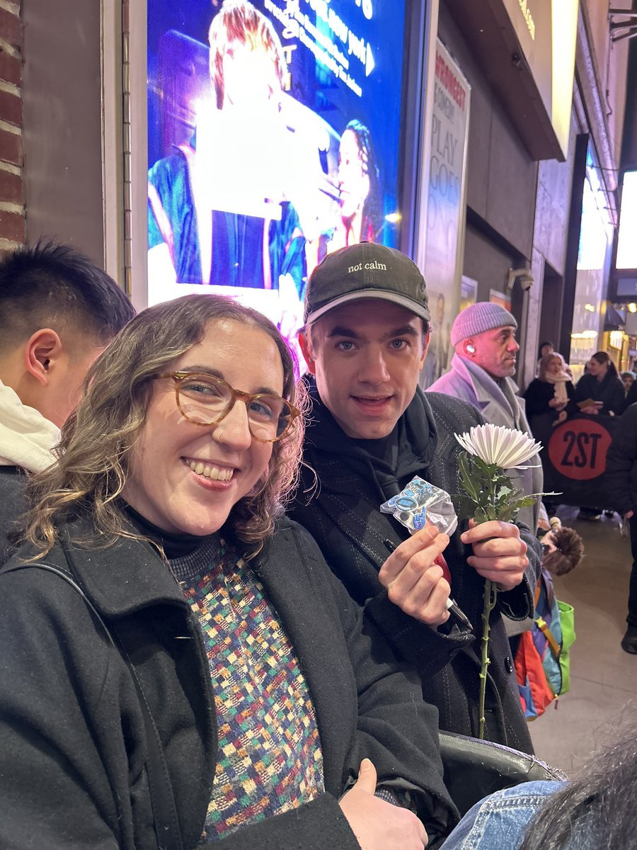 Patrick Ball and a fan at the ‘Becky Shaw’ stagedoor tonight!