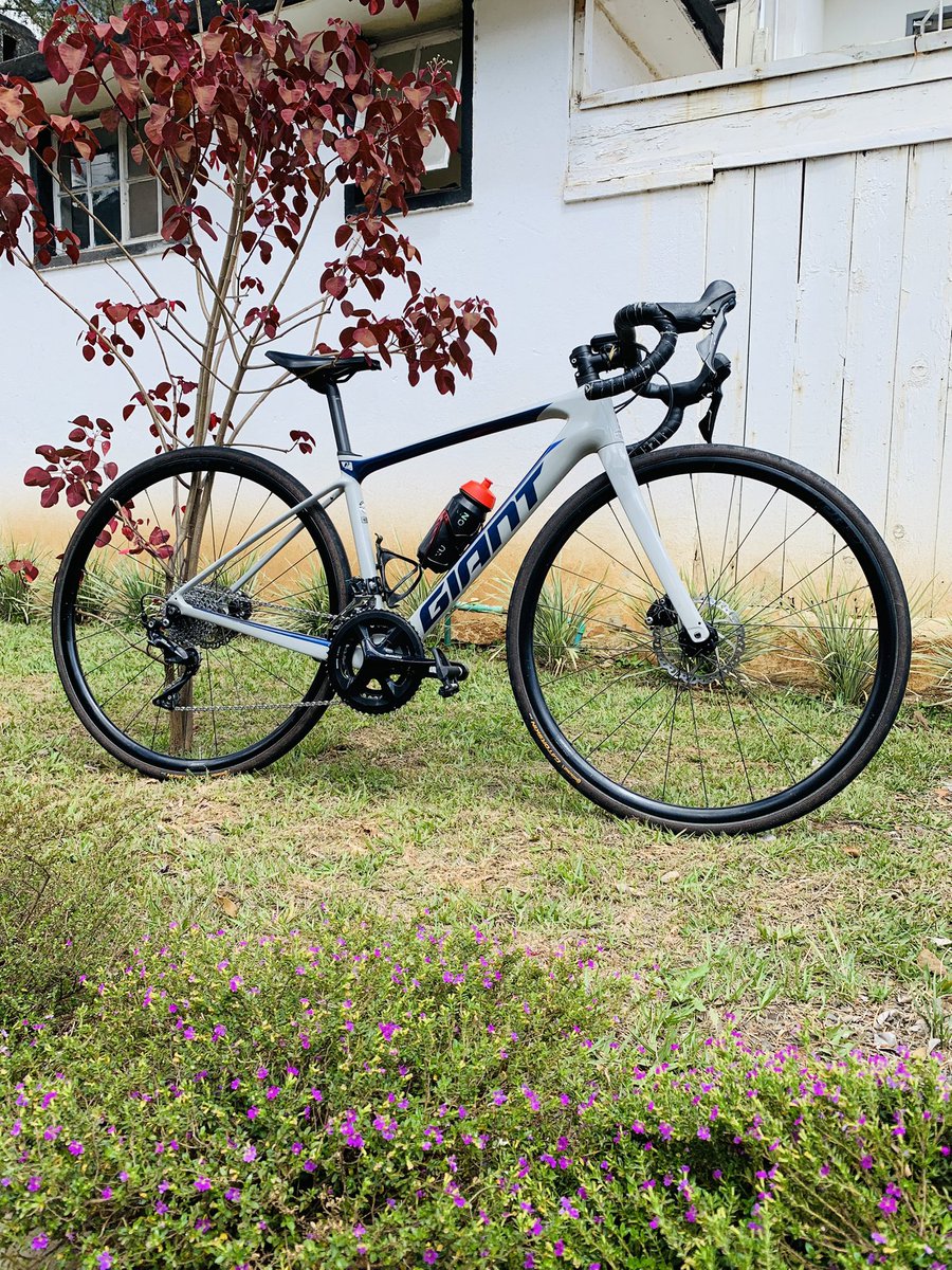 Mbinya__'s tweet photo. On sale. Giant defy road bike full carbon size 48. Shimano 105 groupset. 50-34 chainring, 11-32 cassette.
At 160k KES. https://t.co/dQM2MKu8pY