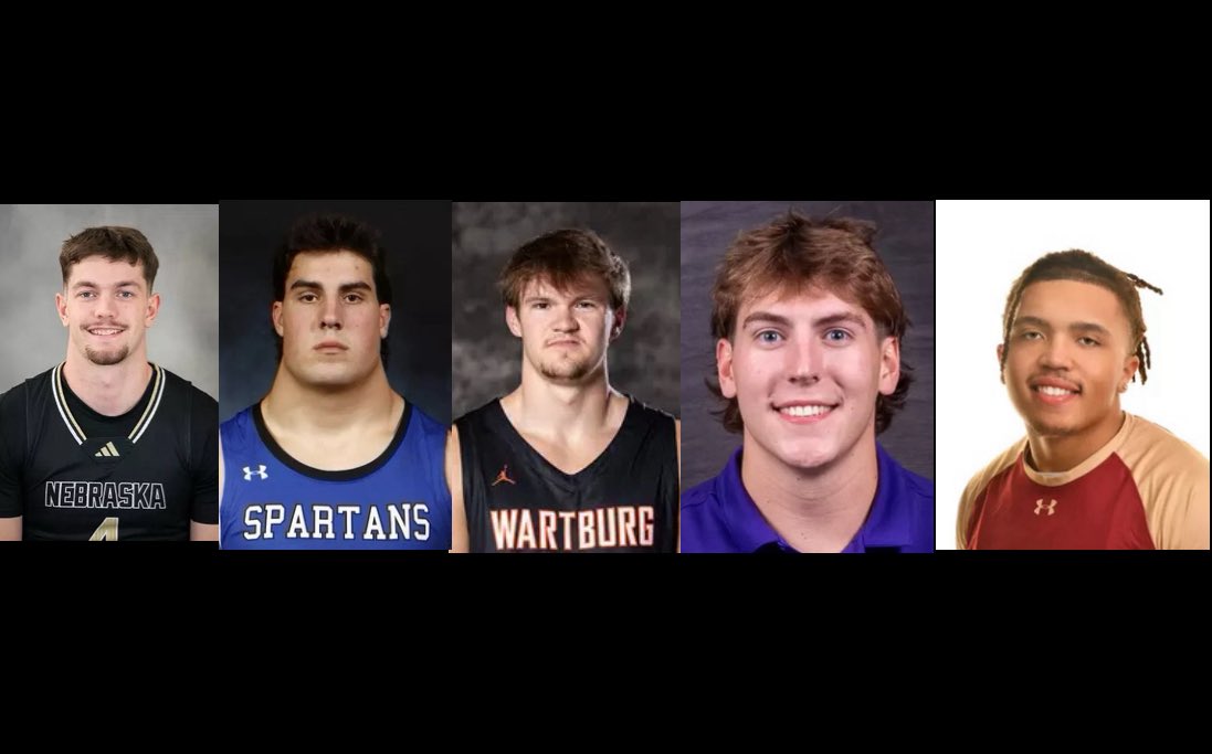MikeAshley40's tweet photo. ARC All Neck Team:
Seth “Neck” Newton (NWU)
Josh Senica (UD)
Brewer Eiklenborg (Wartburg)
Gavin Sarvis (Loras)
Brandon Stone (Coe) https://t.co/SUDgSetRth