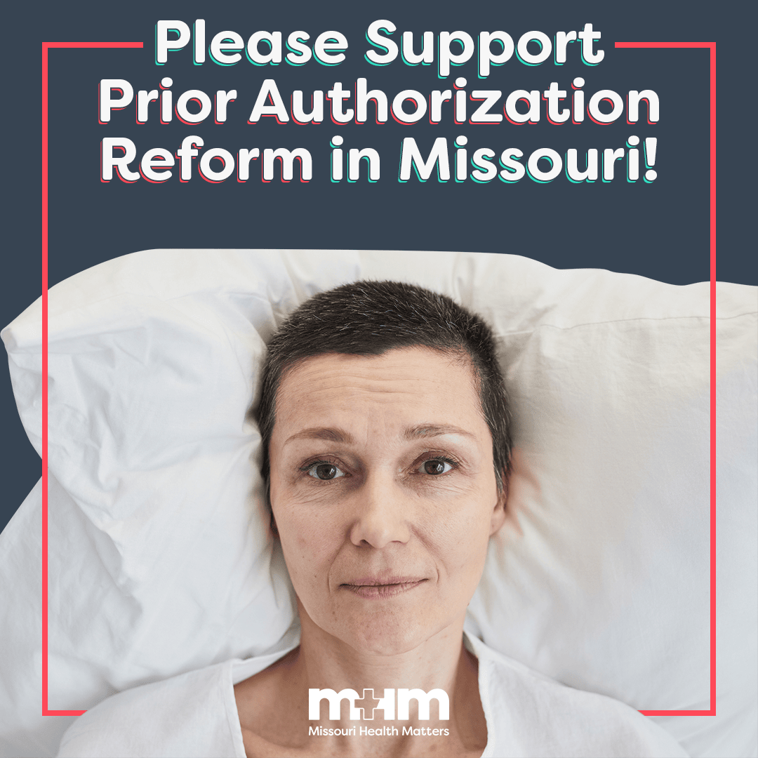 MOHealthMatters's tweet photo. Has prior authorization impacted your health care?

The Missouri Legislature needs to hear from you - today!

Use https://t.co/dqd6ea2WnF to send a message to our elected officials that enough is enough when it comes to blocking access to care!

#MissouriHealthMatters 
#MOLeg https://t.co/yORgXDCTbW