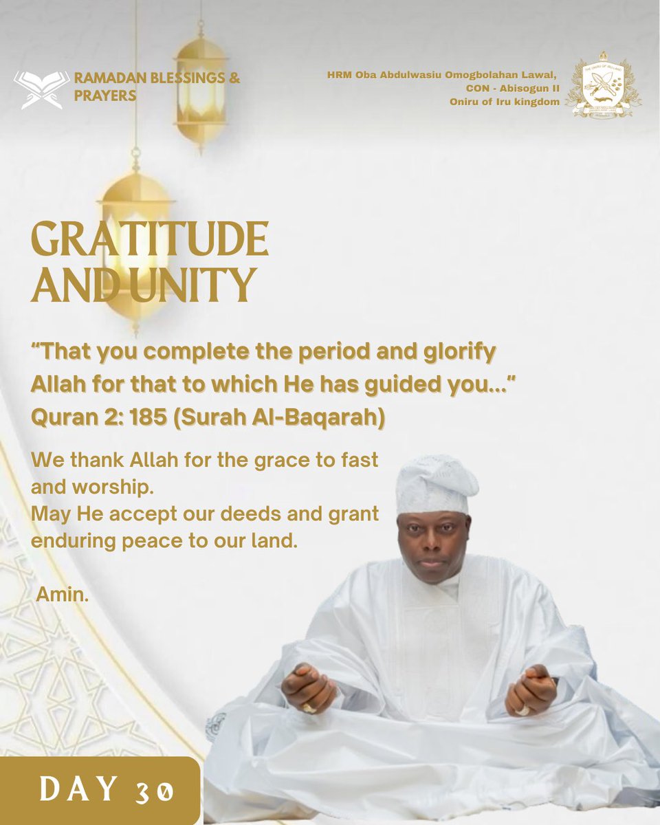 Oba Abdulwasiu Gbolahan Lawal CON tweet media