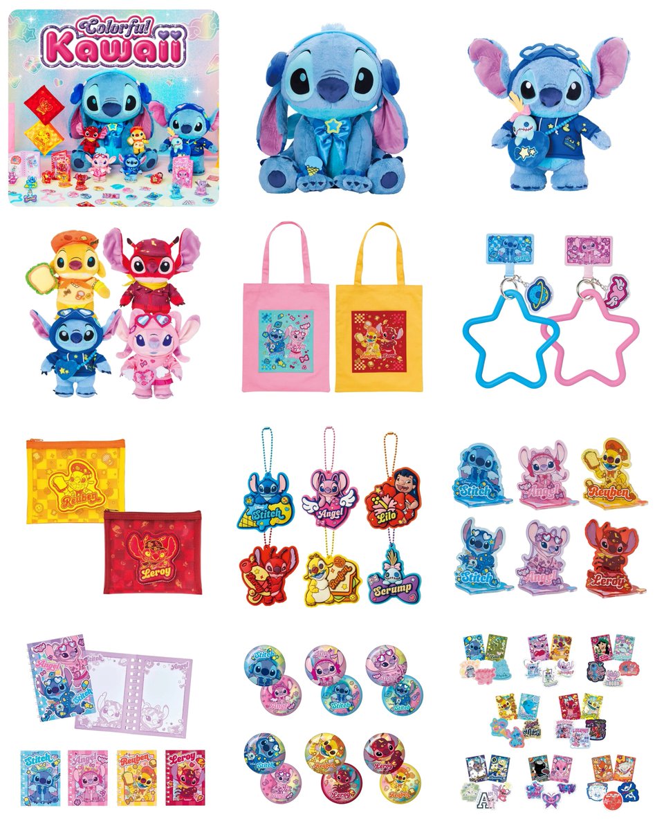 ━━━━━━━━━━━━
#Happyくじ
「Stitch Colorful Kawaii」
✎𓂃3月27日　販売開始

描き起こしデザインෆ˚*
カラフルでポップなデコラファッションに身を包んだスティッチたちのハッピーくじが登場🌺

h-kuji.com/goods/disney-s…
#Disney