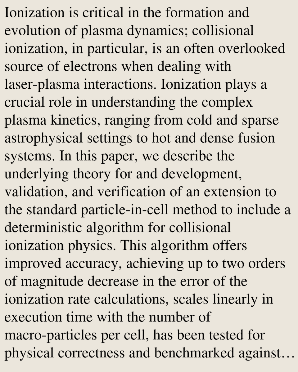 A Deterministic Ionization Algorithm for the OSIRIS Particle-in-Cell Framework

Stephen DiIorio, Ricardo Fonseca, Frank Tsung, Benjamin J. Winjum, Alec G. R. Thomas
arxiv.org/abs/2603.17885 [𝚙𝚑𝚢𝚜𝚒𝚌𝚜.𝚙𝚕𝚊𝚜𝚖-𝚙𝚑]