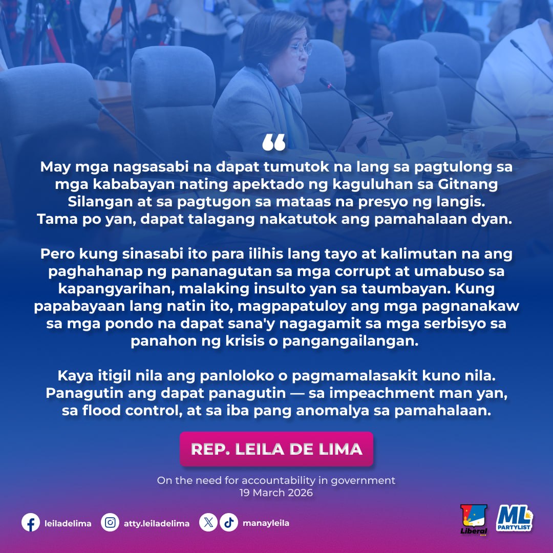 Leila de Lima tweet media