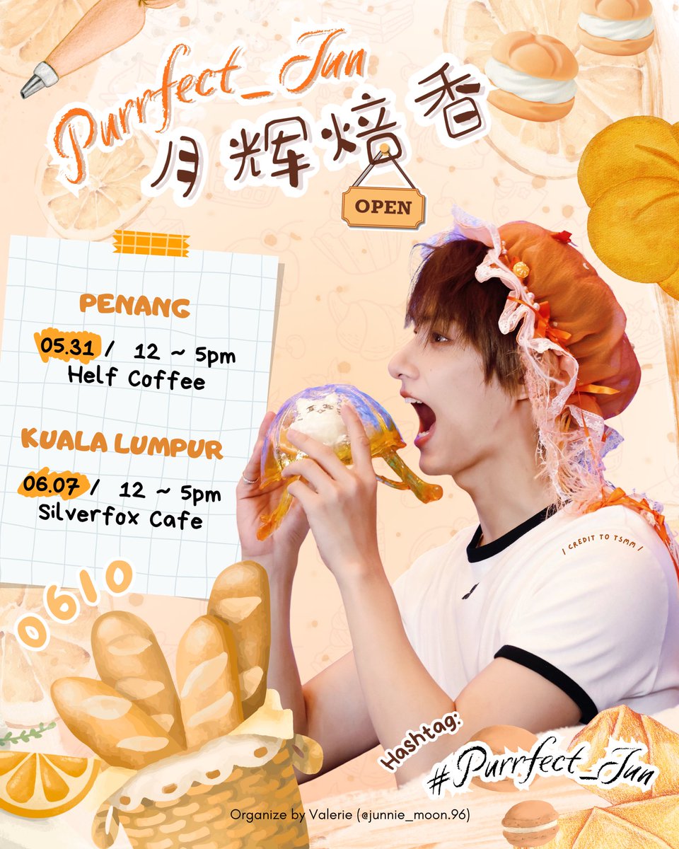 ❝𝑱𝑼𝑵 𝟐𝟎𝟐𝟔 𝑪𝑺𝑬 𝒊𝒏 𝑷𝒆𝒏𝒂𝒏𝒈 &amp; 𝑲𝒖𝒂𝒍𝒂 𝑳𝒖𝒎𝒑𝒖𝒓❞

🥐✨Purrfect_Jun✨🥯 

Penang
📅31/5/26
🕛12pm-5pm
📍Helf Coffee

Kuala Lumpur
📅7/6/26
🕛12pm-5pm
📍 Silver Fox Cafe 

𝒔𝒑𝒆𝒄𝒊𝒂𝒍 𝒕𝒉𝒂𝒏𝒌𝒔 𝒕𝒐:
<a href="/chenTsmm_moon/">🌙Tsmm🍊</a> 🐱

#MoonJunHui #文俊辉 #Purrfect_Jun