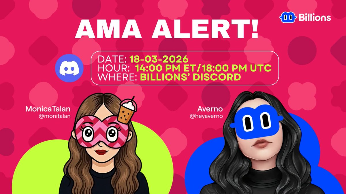 Good morning CT

Last night crazy AMA With <a href="/monitalan/">MonicaTalan</a> and <a href="/HeyAverno/">Averno</a> 

They both answer the questions of the community about:-👇

📢Ambassador will announce next week.

⚒️ Billions app uniqueness verify error will be Fixed soon.

And many more special things are coming very soon.