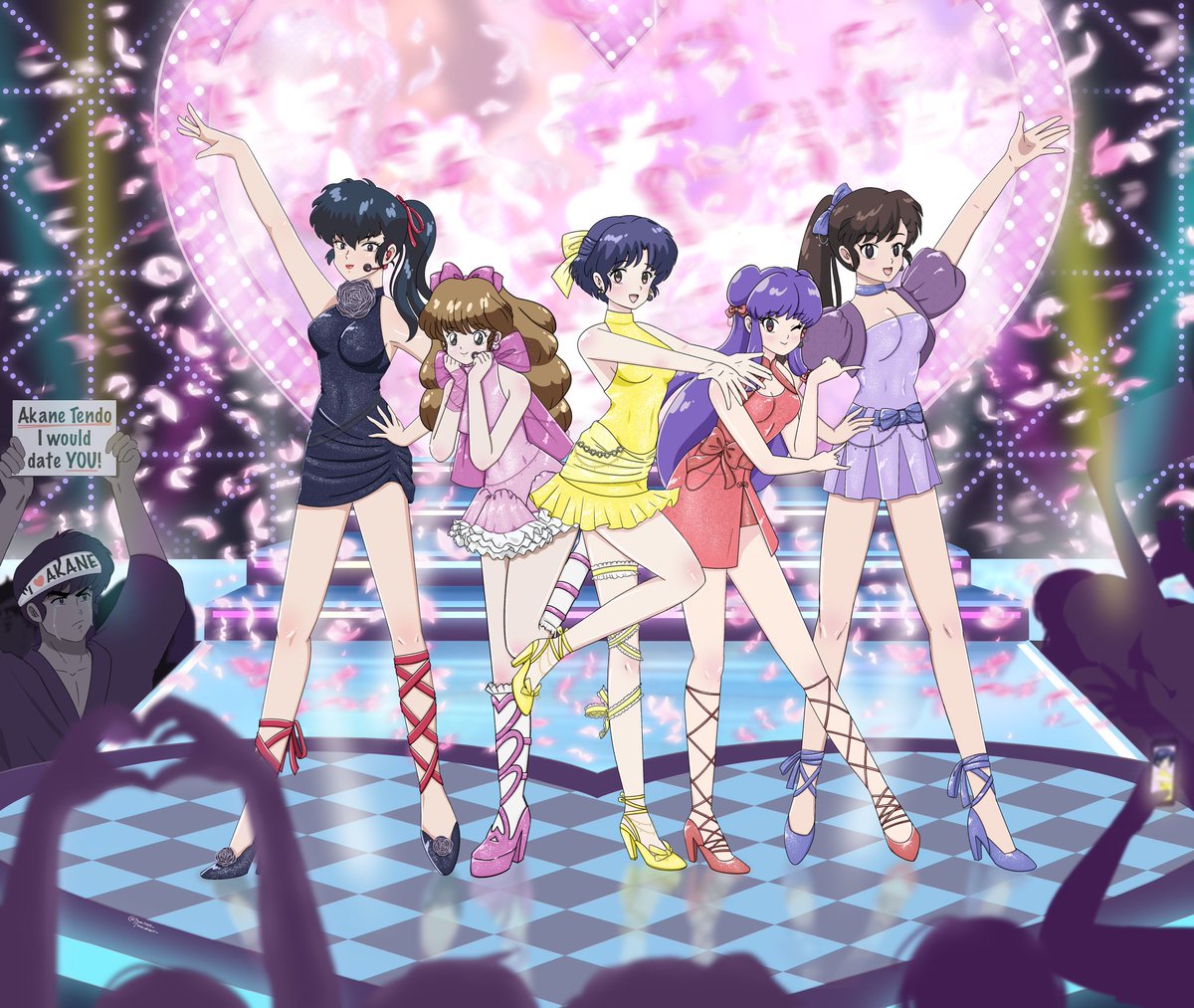 Who is your bias? 🖤🩷🩵💜🤎 
Commission for <a href="/ReactorAxeMan/">Reactor Axe Man</a> 
Art by me 

#Ranma12 #RanmaFanart #らんま