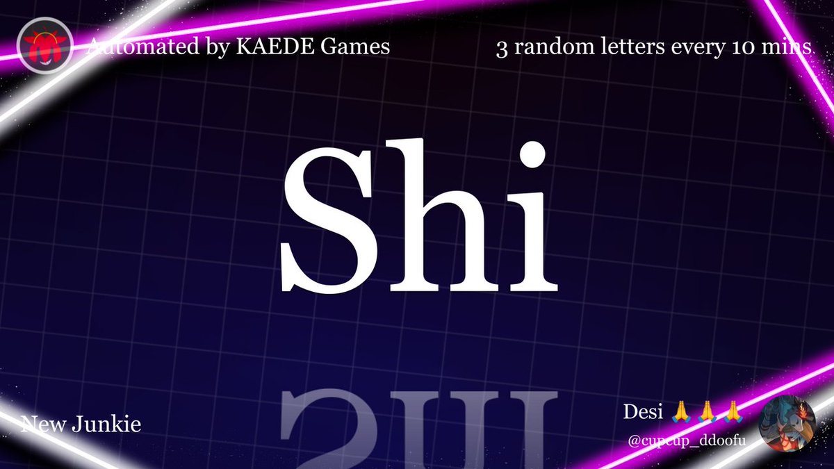 3 random letters every 10 mins tweet media