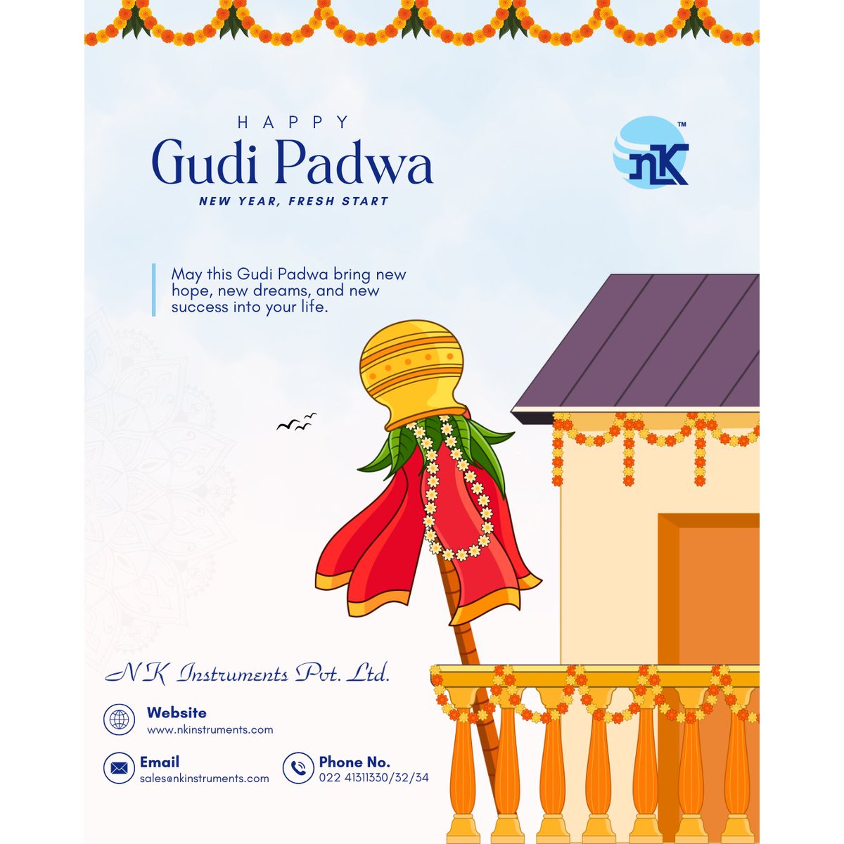 NK Instruments Pvt. Ltd. wishes you a happy Gudi Padwa!May t ..For more info visit...nkinstruments.org/latest-update/…