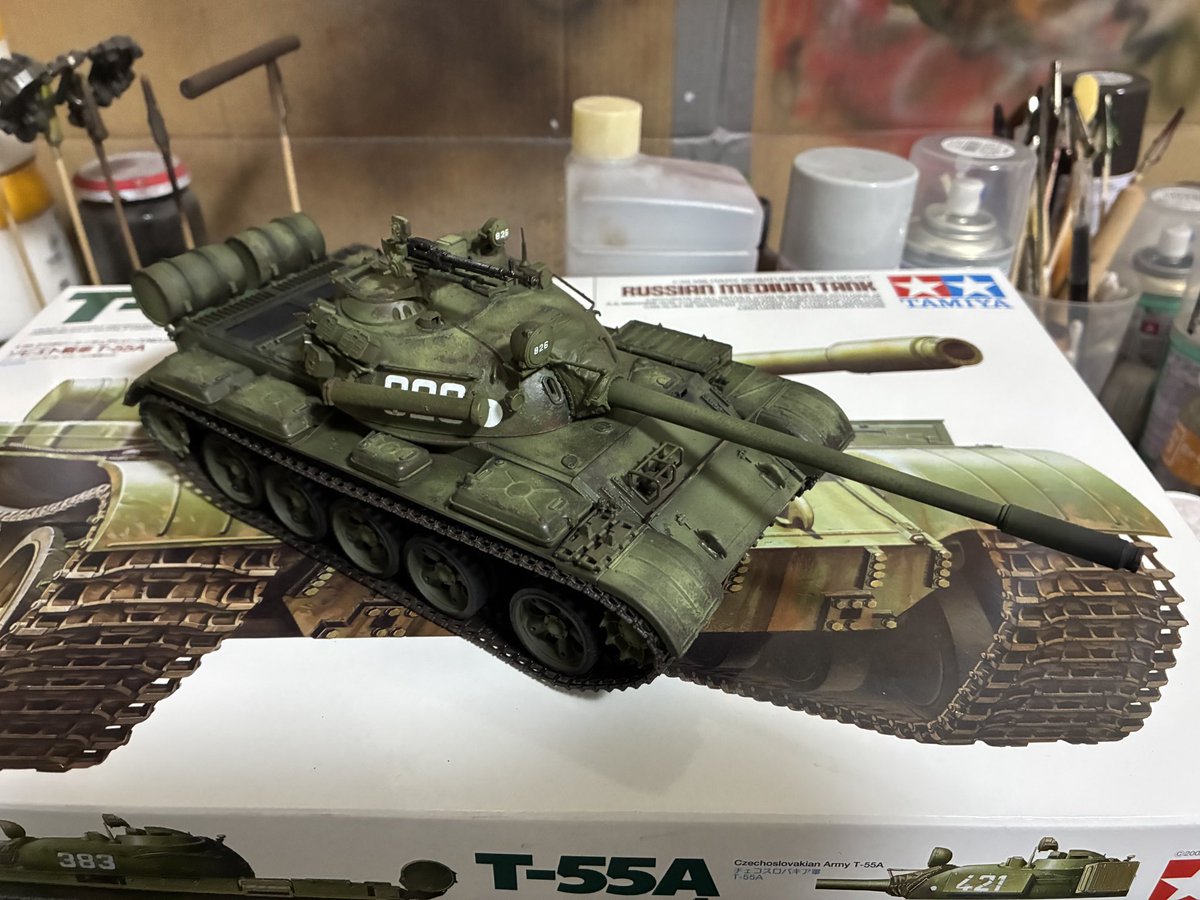 T-55基本塗装とデカールまで終わりました