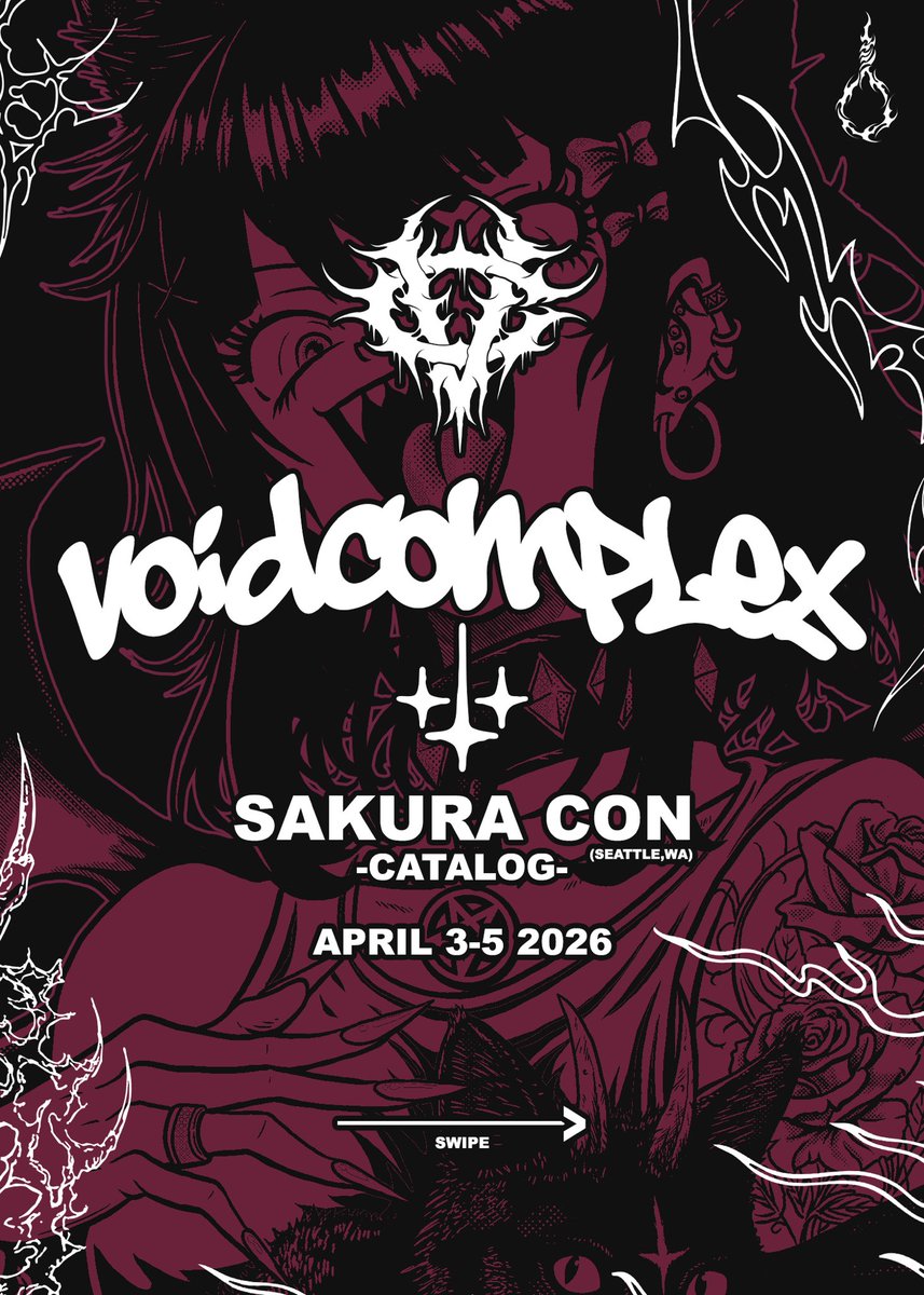 voidcomplex_co's tweet photo. Sakura Con is coming up soon.
Here’s our catalog. See you soon seattle! https://t.co/H1ik39tVvY