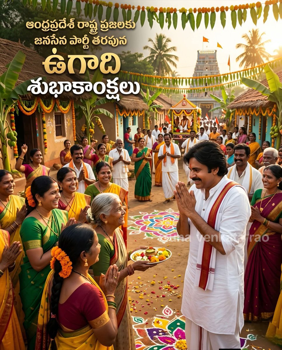 IPeddiVenkatesh's tweet photo. Happy ugadi @PawanKalyan anna and all janasena family members @JanaSenaParty https://t.co/LBUuubgJUL
