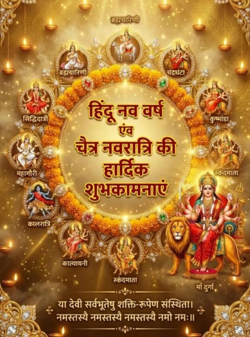 या देवी सर्वभूतेषु शक्तिरूपेण संस्थिता।
नमस्तस्यै नमस्तस्यै नमस्तस्यै नमो नमः॥

आप सभी प्रदेशवासियों को चैत्र नवरात्रि के शुभ अवसर की हार्दिक बधाई एवं शुभकामनाएं।

शक्ति स्वरूपा माँ दुर्गा की कृपा से आपके जीवन में सुख, समृद्धि, और खुशहाली आए।

#नवरात्रि