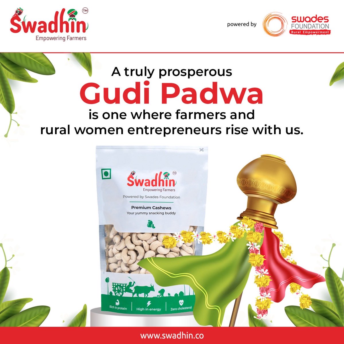 WeAreSwadhin's tweet photo. A truly prosperous Padwa is one we celebrate together.

One where rural dreams grow, and livelihoods flourish. 🌿

Wishing everyone a very Happy Gudi Padwa from Swadhin!

#gudipadwa
https://t.co/xWv7ZHerAZ https://t.co/WFeS3Ys31N