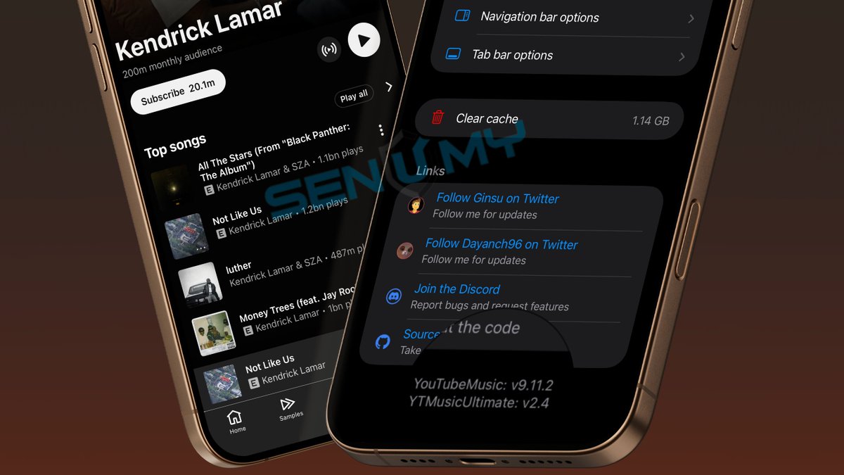 senumy_ipa's tweet image. 🎵 YT Music Ultimate v2.4 (9.11.2) OUT!

Premium features for YouTube Music 👇
• No ads
• Background play
• iOS 16 → iOS 26+ support

📥 IPA &amp;amp; guide: senumy.com/ipa-library/mu…

#iOS #YouTubeMusic #IPA 🎧🔥