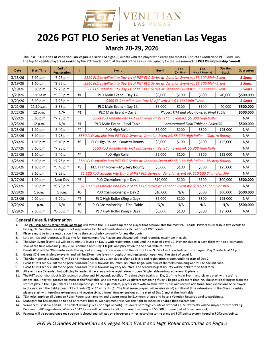 Venetian Poker Room tweet media