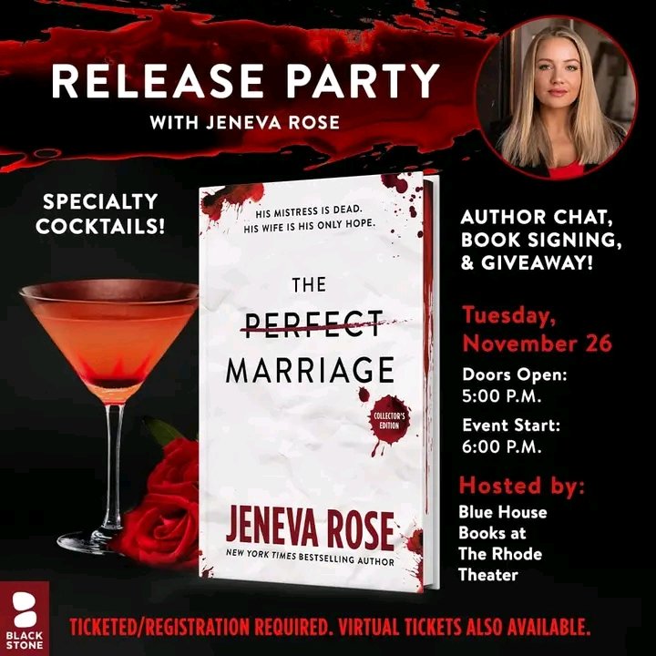 JenevaRose18075's tweet photo. Celebrate The Perfect Marriage release with us. Get an exclusive sneak peek of The Perfect Divorce, win ARCs, join the author Q&A, and more! 🎟️ Limited tickets, grab yours NOW! https://t.co/pICn0Tzct1… #ThePerfectMarriage #BookLaunch #ThePerfectDivorce #BookRelease https://t.co/TN7iyZLRZO