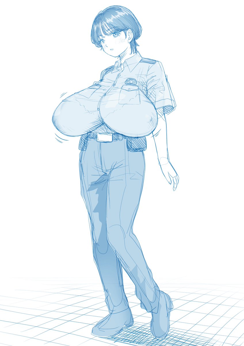 しずくを保護、悪徳家庭教師組織の情報を得て捜査に乗り出す正義キャラ(初期イメージラフ)。いつか描く予定。 