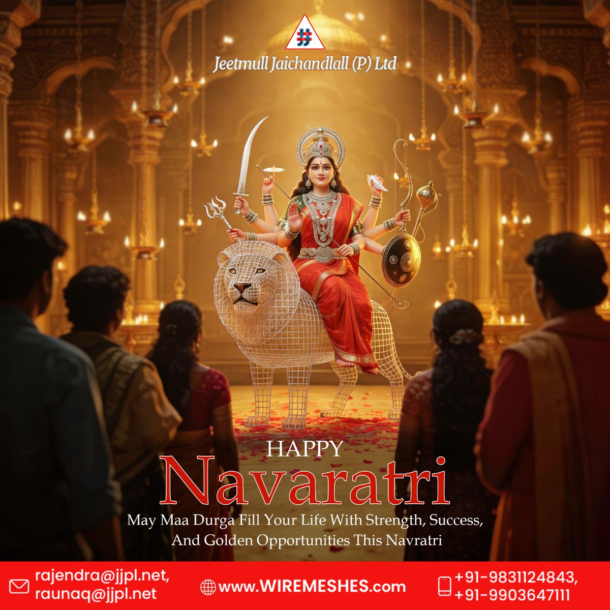 Jeetmull's tweet photo. Celebrate the divine energy of Navratri✨🌺
May Maa Durga bless you with strength, wisdom, and endless prosperity.

𝐖𝐢𝐬𝐡𝐢𝐧𝐠 𝐲𝐨𝐮 𝐚𝐧𝐝 𝐲𝐨𝐮𝐫 𝐥𝐨𝐯𝐞𝐝 𝐨𝐧𝐞𝐬 𝐚 𝐣𝐨𝐲𝐟𝐮𝐥 𝐚𝐧𝐝 𝐩𝐫𝐨𝐬𝐩𝐞𝐫𝐨𝐮𝐬 𝐍𝐚𝐯𝐫𝐚𝐭𝐫𝐢!🪔💫

#Navratri2026 #MaaDurga #FestiveSeason https://t.co/oCvN9YYNZ9