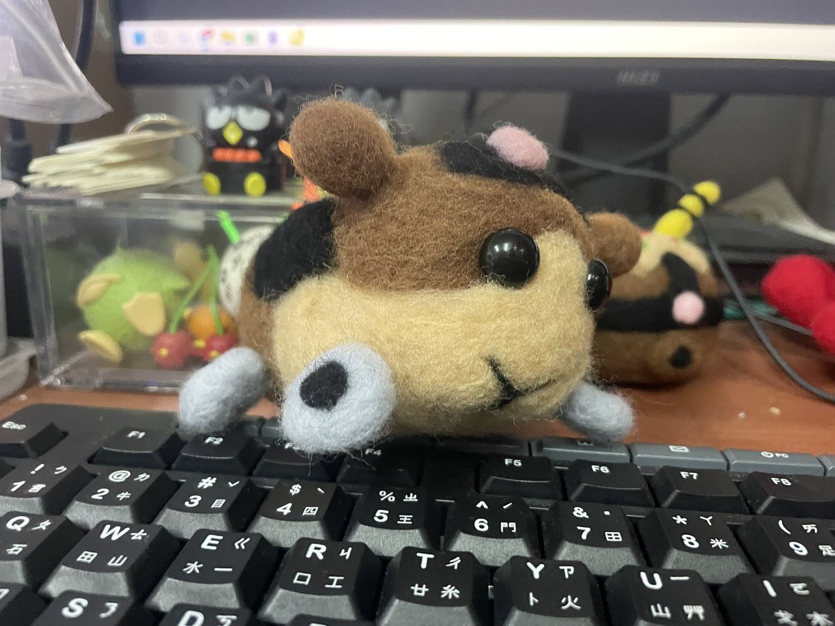 acguyking's tweet image. 亞凱天竺鼠車車～
アッかイモルカー
ACGUY Molcar

#handmade #needlefelting 
#手作り  #羊毛フェルト #羊毛氈