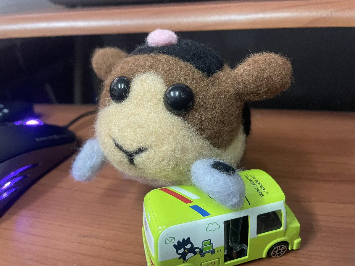 acguyking's tweet image. 亞凱天竺鼠車車～
アッかイモルカー
ACGUY Molcar

#handmade #needlefelting 
#手作り  #羊毛フェルト #羊毛氈