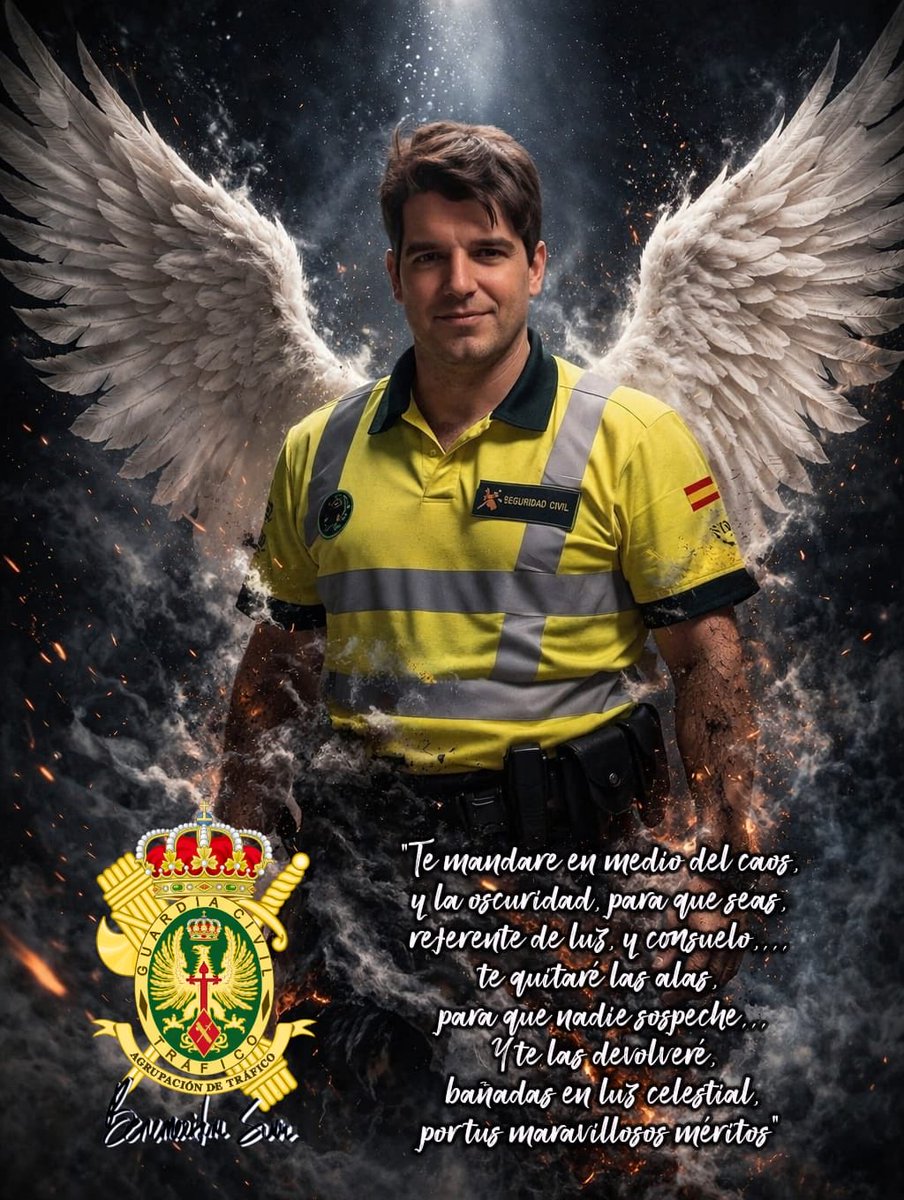 Me manda un Guardia civil de tráfico esta imagen con la cara de mi hijo Ignacio   Los Guardias Civiles de Tráfico de España....
No quieren otro Angel de la Guardia mejor,.... Joaquin...
Te doy fe,... yo, el primero.
😘❤️❤️❤️❤️❤️🫡