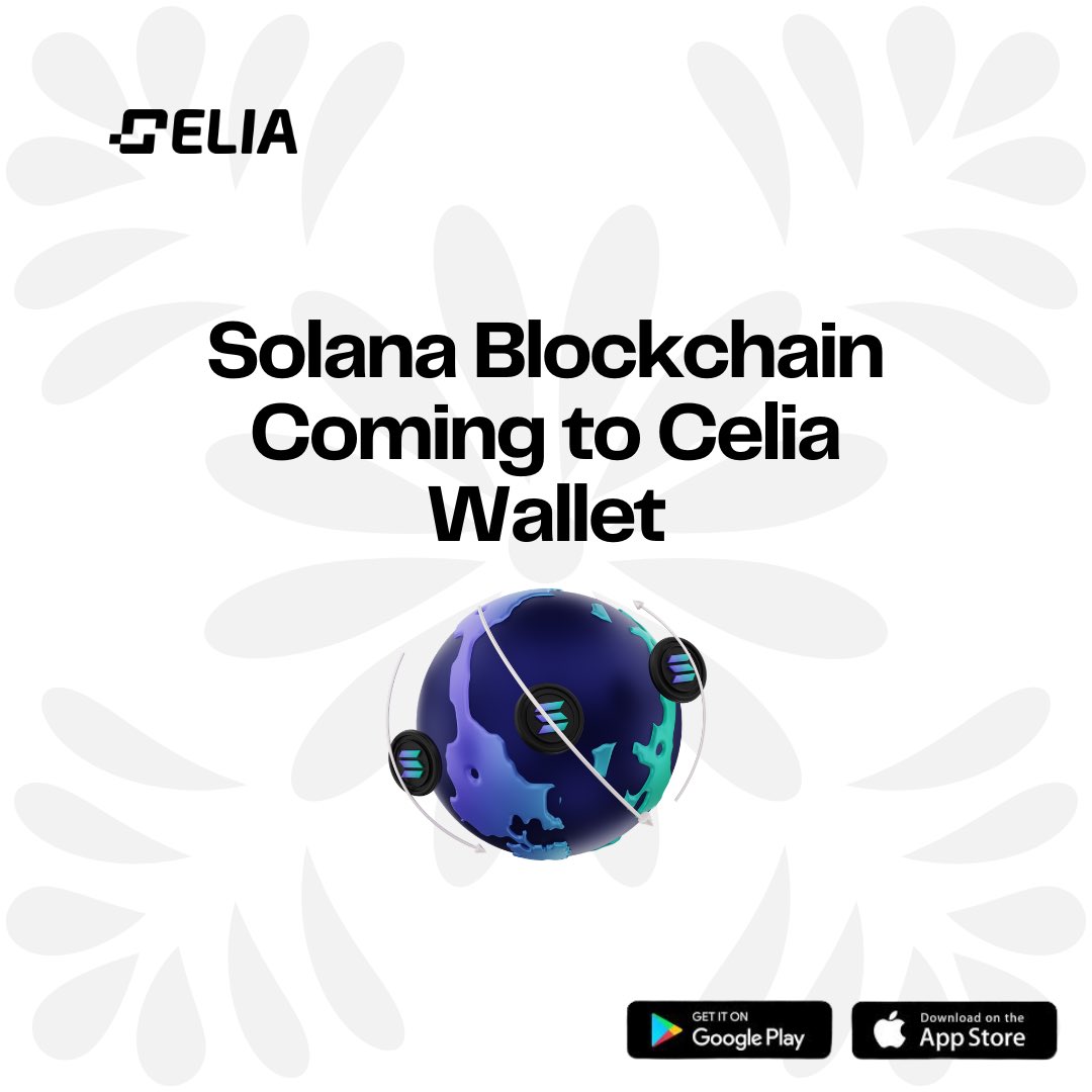 Celians, we’re expanding 🌍🔥
Solana integration is on the way! More speed. More access. More opportunities on Celia Wallet.

The future is multi-chain 🚀

One step closer to becoming the true Everything Crypto App.
