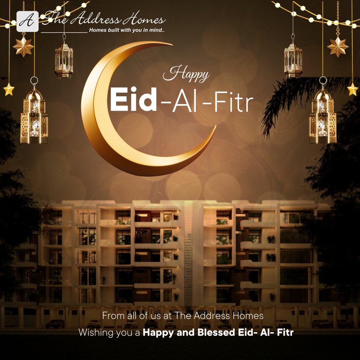 🌙✨ Eid Mubarak from The Address Homes ✨🌙
As the blessed season of Eid al-Fitr dawns, we celebrate a time of joy, gratitude, and togetherness. May your homes be filled with peace, your hearts with happiness, and your lives with countless blessings.
At The Address Homes, we