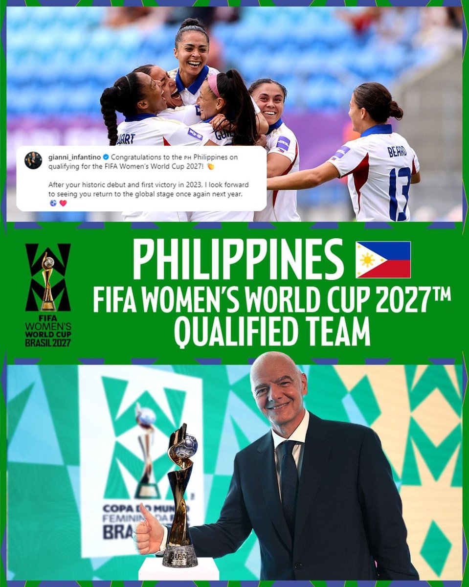 PilipinasWNFT's tweet photo. Thank you FIFA President Gianni Infantino for your warm words! 💙 https://t.co/RGaZdbUlCQ