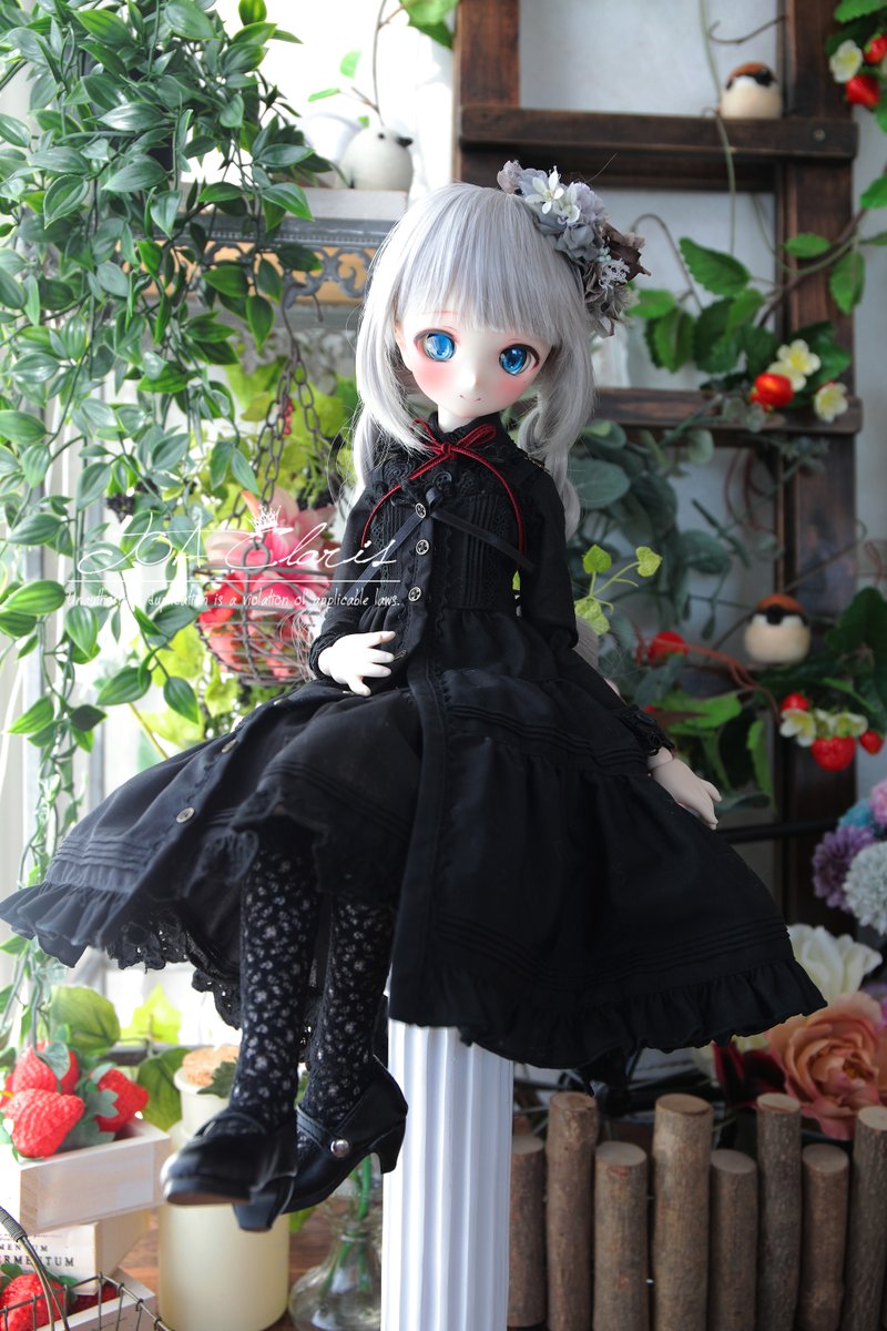 TOAClaris製(DD用)ワンピース 🌸ミニっ子ピンタックワンピース黒曜セット MDD~M胸対応 ミニっ子