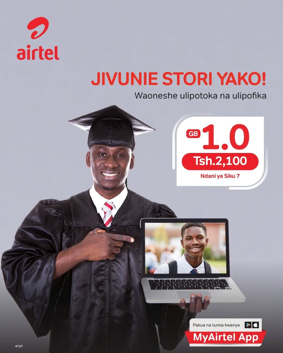 airtel_tanzania's tweet photo. Alhamisi nyingine ya
kujikumbusha wapi ulipotoka! Post TBT
yako ya kibabe.
#TBT
#SmartaWithData https://t.co/VTjYD5CFm0