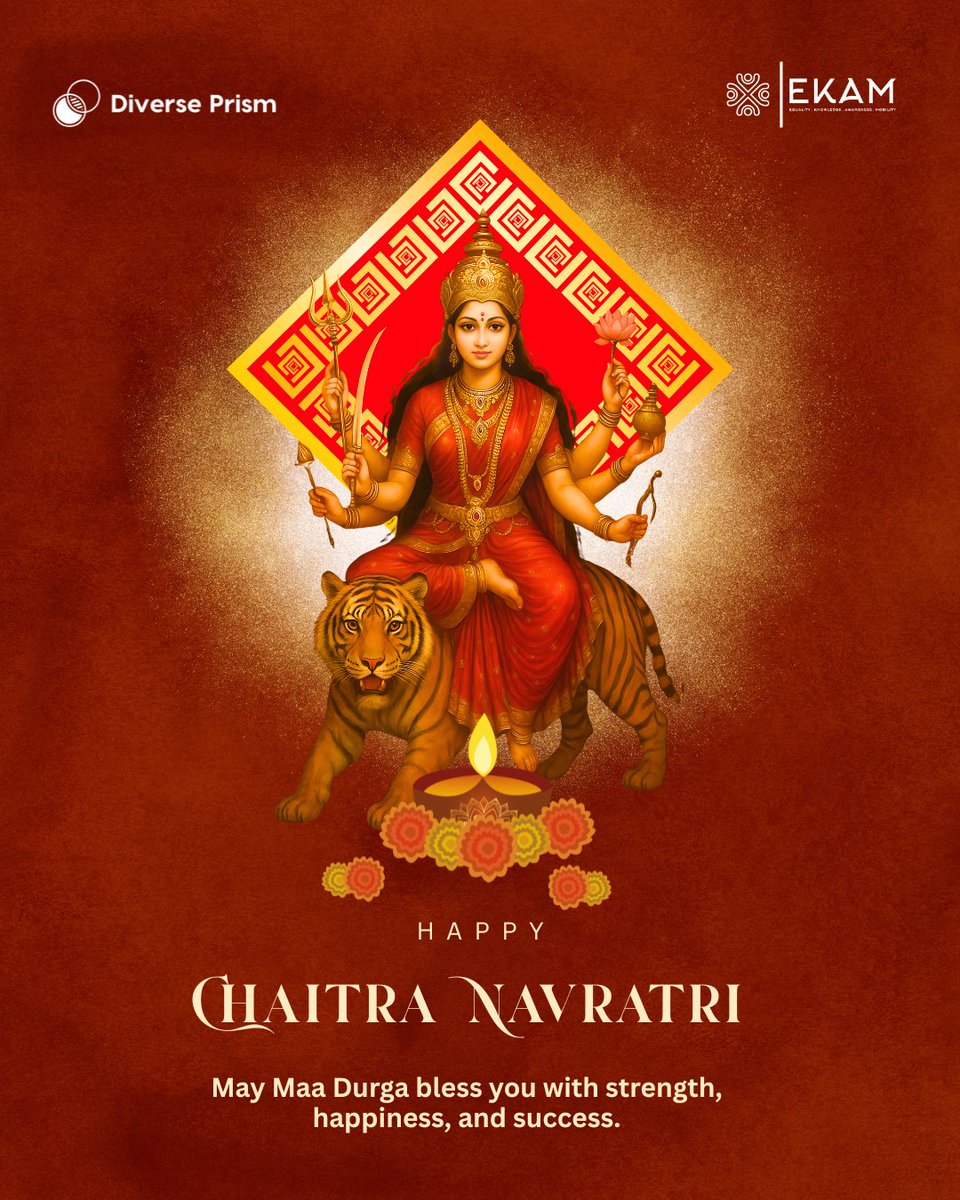 Ekam_inc's tweet photo. Nine nights. Nine forms of strength
This Chaitra Navratri, honour the courage you carry, the resilience you’ve built, and the light you bring into the world.
May each day bring clarity, each prayer bring peace, and each step take you closer to your strongest self.
Shubh Navratri https://t.co/2DtZvAg7Lx