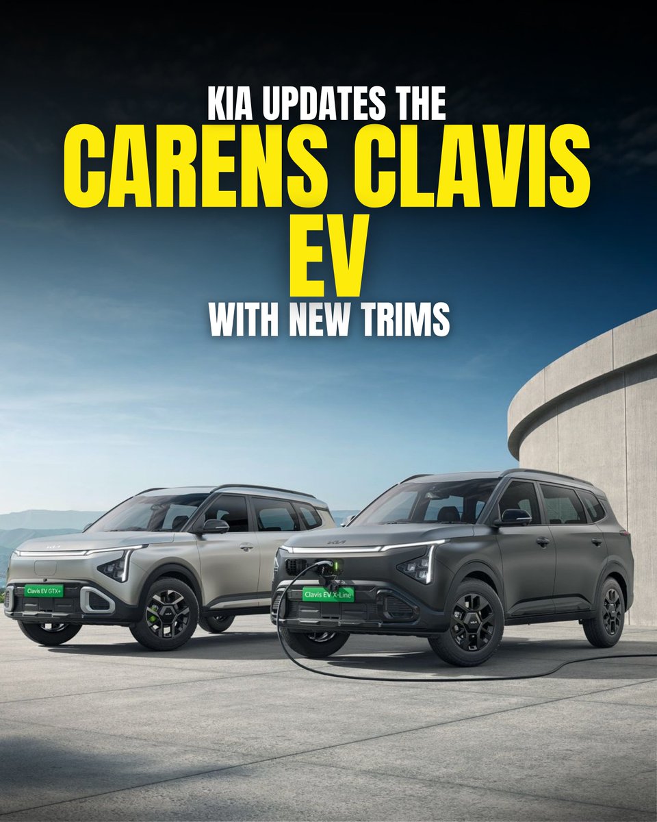 AUTOTODAYMAG's tweet image. Kia expands the Carens Clavis EV line-up with new trims and a more flexible seating layout.
#Kia #CarensClavisEV #EVIndia #ElectricCars #KiaIndia #AutoNews