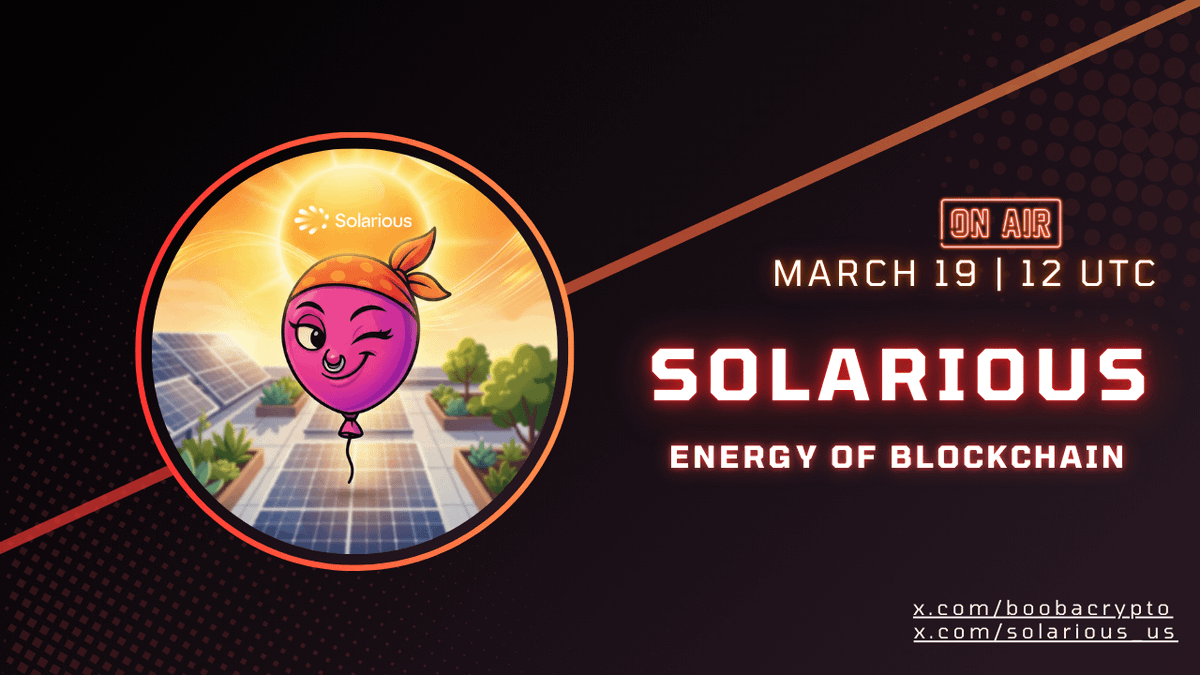 ☀️ Solarious. Energy of Blockchain LIVE STREAM with <a href="/solarious_us/">Solarious</a>

Listen to my AMA session Live on Binance Square.
binance.com/en/square/audi…

When: Thursday, March 19 ·  12 UTC
What: Proof of Energy
About: Physical infrastructure as the new monetary primitive
Why: Why the next