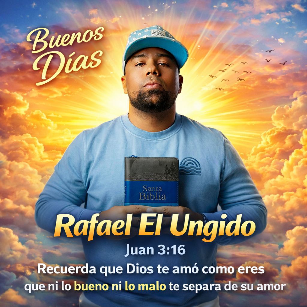 Buenos días “»Porque tanto amó Dios al mundo que dio a su Hijo único, para que todo el que cree en él no se pierda, sino que tenga vida eterna.”
Juan 3:16 #JesúsTeAma #EspírituSanto #JehováDiosPrimero #RafaelElUngido #Fe
