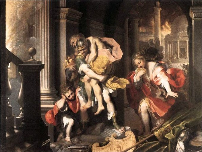 emilio_delrio's tweet photo. Eneas sale huyendo de una Troya incendiada y destruida por los griegos, llevando a hombros a su padre, Anquises, anciano y enfermo
Toda una lección de la consideración hacia los padres (y los mayores) en el mundo clásico

Hoy es el #DiaDelPadre https://t.co/Di6CBHchxi