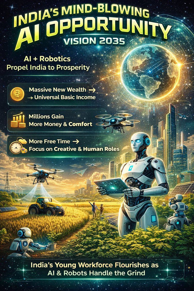 TKParasuraman's tweet photo. @XFreeze Lets bring up the super genius &amp; powerful child(AI) with proper #valuesystem (#Truthseeking)

Then, We will end up in a world with #LessWork-MoreProductivity, #MoreTime for #HumanONLYroles &amp; Leisure &amp; 
#MoreComfort with highest quality of life with 
#Highest Basic Income for all https://t.co/p78r07jIU2